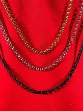 102cm Or, Argent, Plaqué Noir