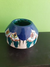 Vase Ceramique Art Nouveau art Deco Fleur Signé Moda  Rare Daum