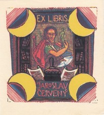 Exlibris Livre En Bois Josef Vachal 1884-1969 Statuettes Presse À Imprimer
