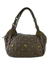 Sac hobo en cuir clouté DKNY