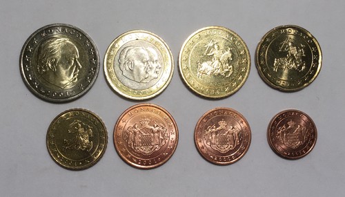 Série fdc monaco 2001 - série,