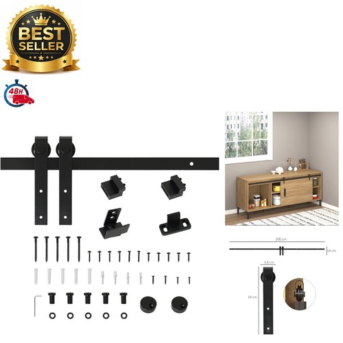 Homcom kit rail porte - kit,