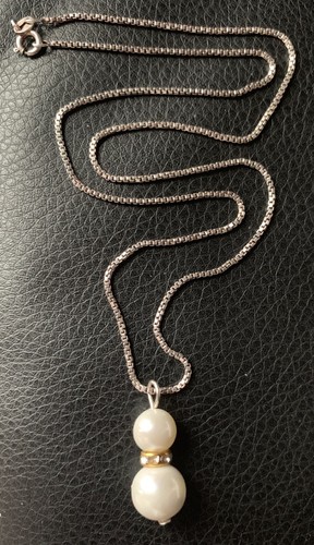 Sterling silver double - silver, shell