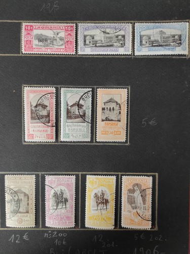 Roumanie 1906 timbres ob - 1906.,