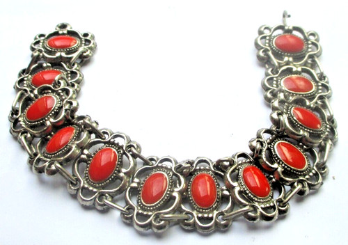 Ancien bracelet couleur argent - ancien,