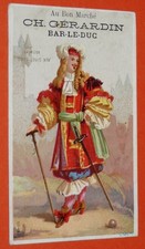 CHROMO 1890-1910 AU BON MARCHE GERARDIN BAR-LE-DUC MODE SOUS LOUIS XIV