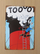 HADDOCK- CHEMINEE-BATEAU- SAINT NAZAIRE-TOOOOT- PLAQUE ALU  - TINTIN -P