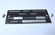 Plaque constructeur KAWASAKI