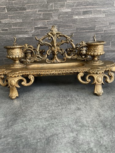 Ancien grand encrier bronze - ancien,