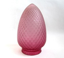 Ancien Verre de Lampe Globe Forme Ogive