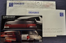 1989 Peugeot Brochure +Letter