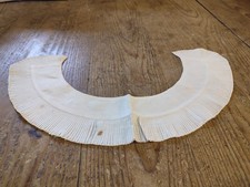 Antique Col Chemisier Plissé Blanc Amovible | Volant Style Victorien Édouardien 