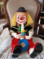VINTAGE CLOWN JESMAR AVEC SAXOPHONE 60 CM ANNEES 90 NE FONCTIONNE PLUS