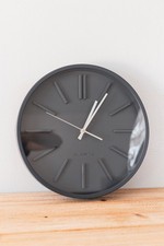 Horloge Noir Quartz Cuisine et Salon avec Trotteuse 35,4 cm