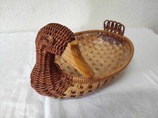 Corbeille en osier en forme de Canard  26 x 17 cm