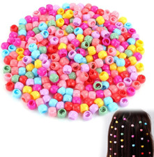 200 Perles Cheveux Colorées