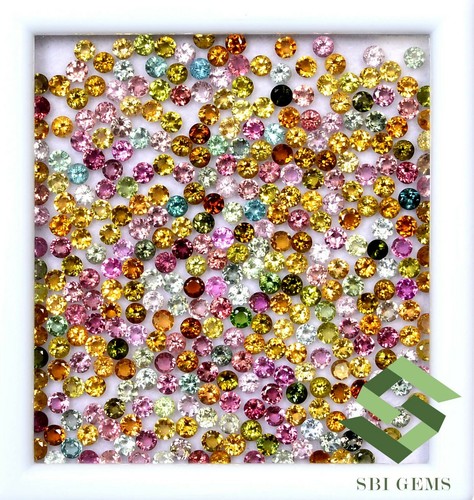 Naturel multi tourmaline rond - naturel,