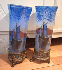 RARE ANCIENNE PAIRE DE VASES
