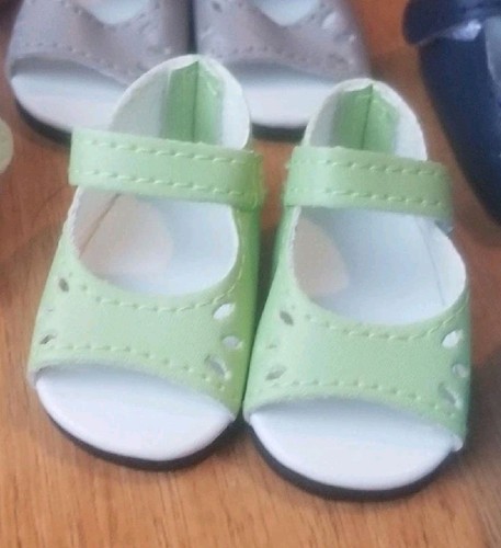 Chaussure verte 55mm poupée - chaussure,