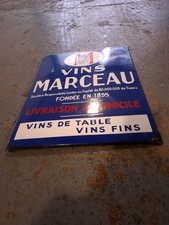 PLAQUE EMAILLEE VINS MARCEAU