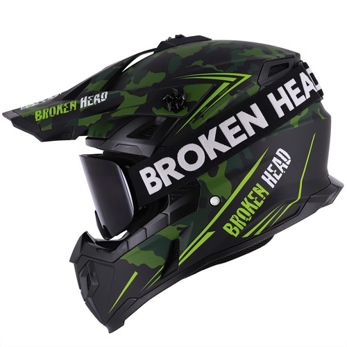Casque cross endommagé squad - casque,