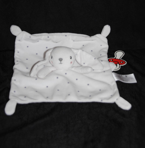 Doudou plat lapin - plat, blanc