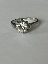 7173- Bague Solitaire Platine