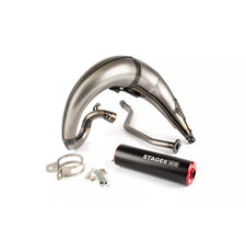 Pot Stage6 Streetrace Noir/Rouge CNC Passage Haut Pour Yamaha 50 DT AM6