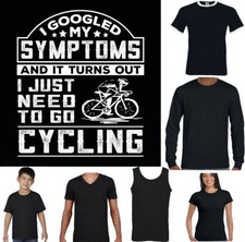 T-Shirt De Cyclisme Pour Hommes Cycliste Vélo VTT Symptômes Drôles