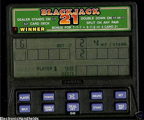 Radica blackjack big - 21, screen