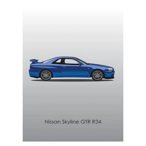 Affiche nissan skyline gtr - nissan,
