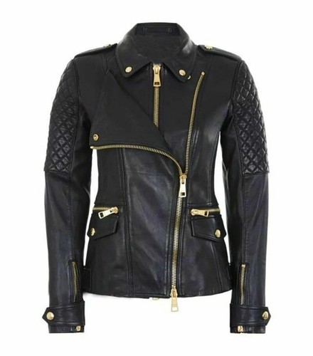 Blouson motard femme cuir - blouson, en