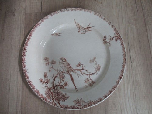 Plat rond ancien faïence - plat,