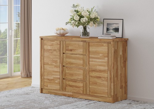 Commode bois sans poignées - commode,