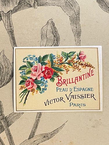 Ancienne étiquette parfum - de,