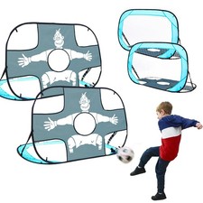 2-en-1 Cage de Foot Enfant Exterieur - 125x80 Pop-Up But de Foot avec Bache d...