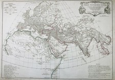 Ancienne Carte Du Monde Europe Asie Afrique Mappemonde Anville 1763