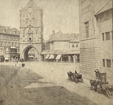 Tchéquie Prague Tour Poudrière c1865 Photo Stereo Vintage Albumine