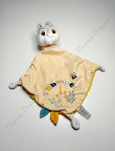 Doudou plat panpan lapin gris - lapin,