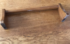 vintage PORTE SERVIETTE 1980 de qualité EN BOIS barre SUPPORT à linge