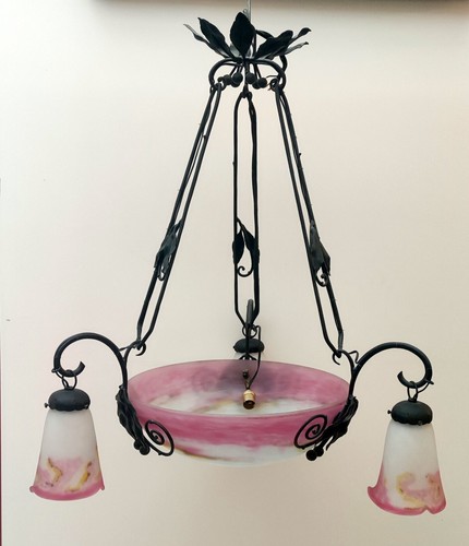 Lustre vasque tulipe pate de - vasque,