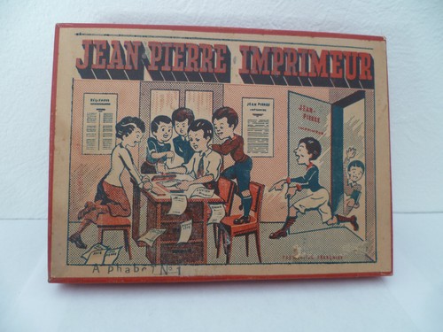 Jouet ancien coffret alphabet - ancien,
