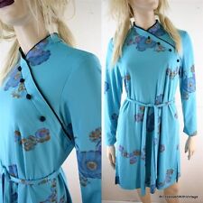 VTG 80's teal gold floral