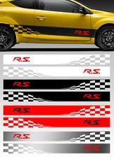 2 X BANDES RACING DAMIERS POUR