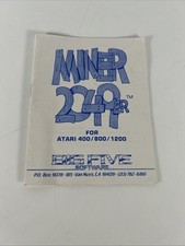 Miner 2049ER - Atari 400/800 Ordinateur Big Cinq Vidéo Jeu Manuel Seulement -