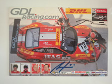 Carte PORSCHE 911 GT3 R GDL RACING 2011 signée 2 pilotes