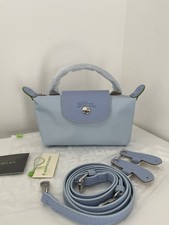 Sac Mini Longchamp XS Bleu Clair - NEUF Avec Étiquette & Bandoulière