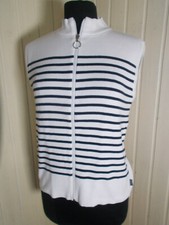 Pull zip gilet marin sans