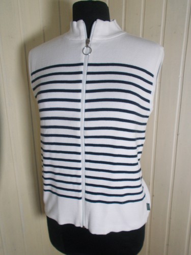 Pull zip gilet marin sans