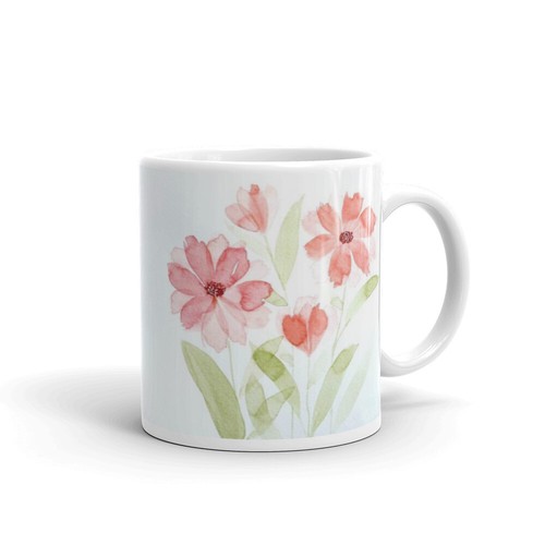 Watercolor flower print coffee - watercolor,